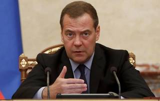 Russia's PM Medvedev chairs government meeting